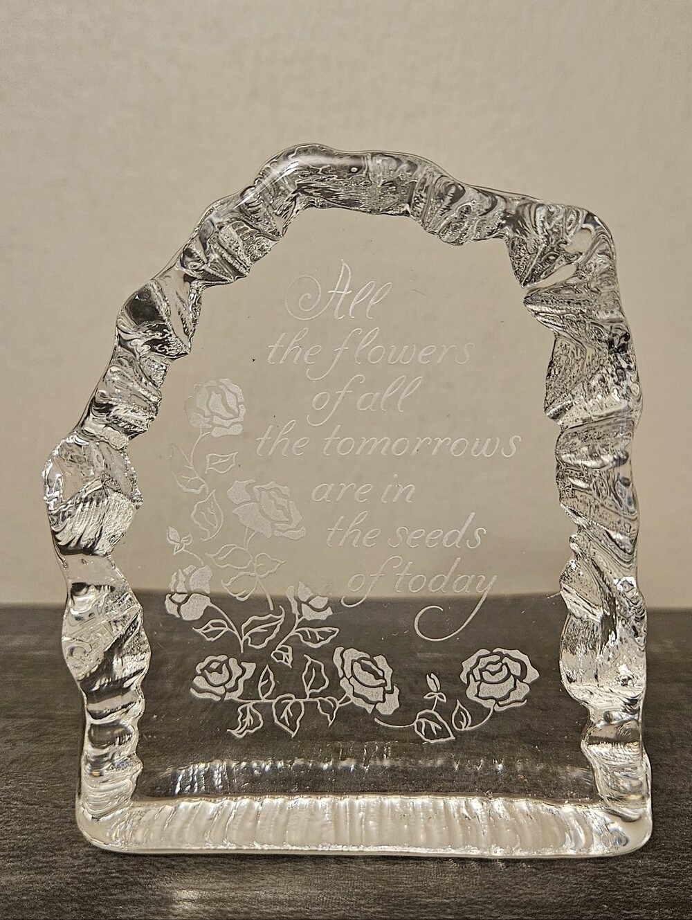 Vintage 1970s Hallmark Little Gallery Lead Crystal Paperweight